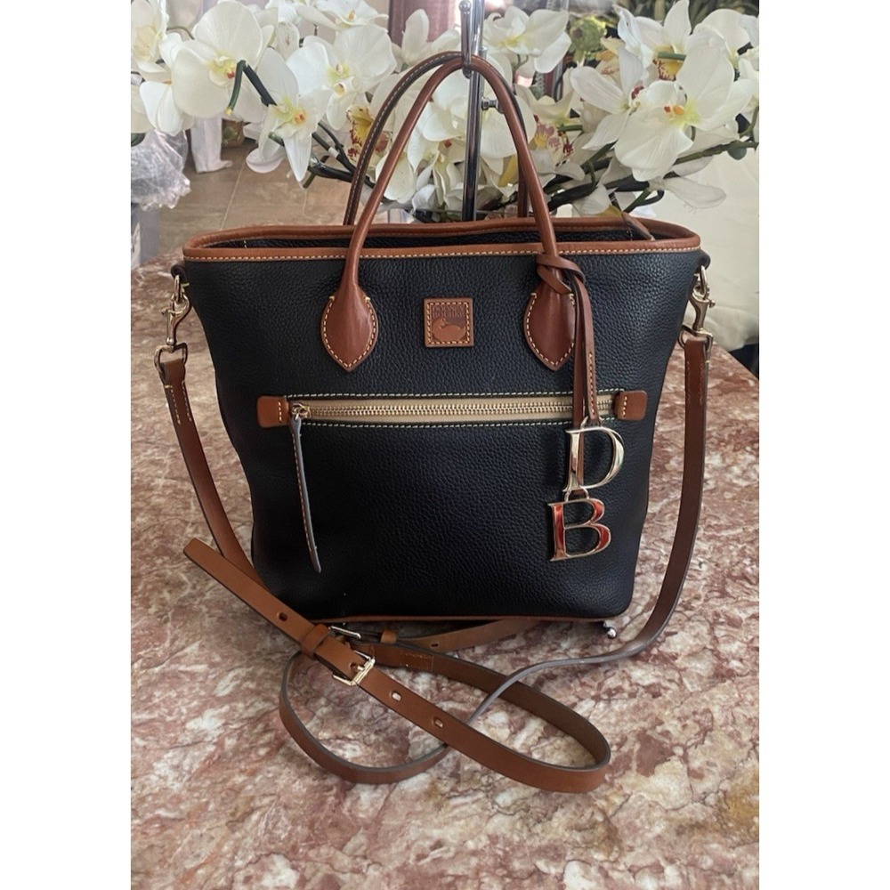 New Dooney & Bourke Pebble Grain Leather Handle Tote, MSRP $348